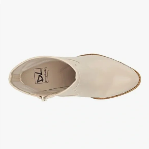 Dirty Laundry Cream Heeled Boots with Gold Accents - Picture 6 of 10